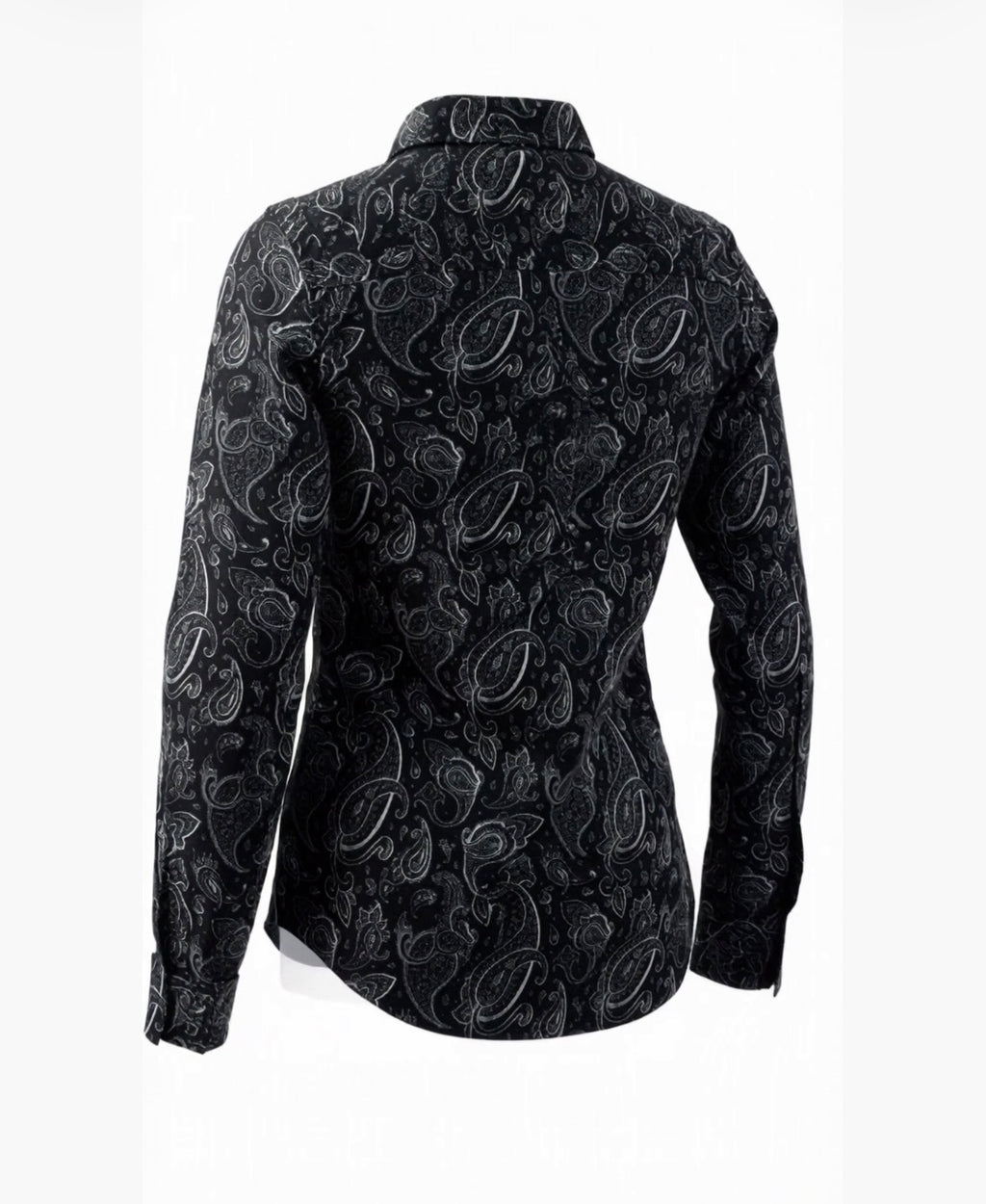 Black Paisley Easy Care Button Up