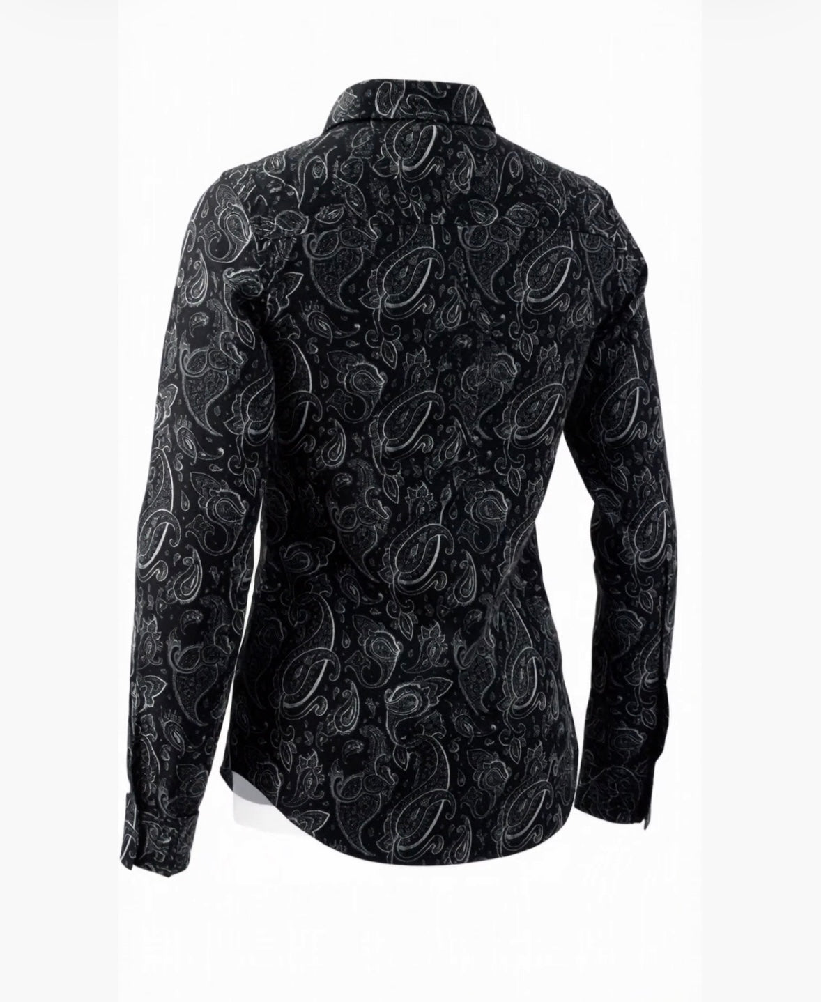 Black Paisley Easy Care Button Up