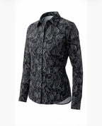 Black Paisley Easy Care Button Up